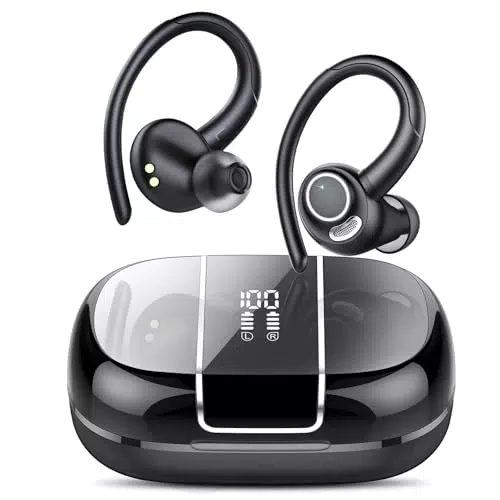 VKROBAG Bluetooth Kopfhörer Sport - Kabellos, IPX7 Wasserdicht, 48Std Akku