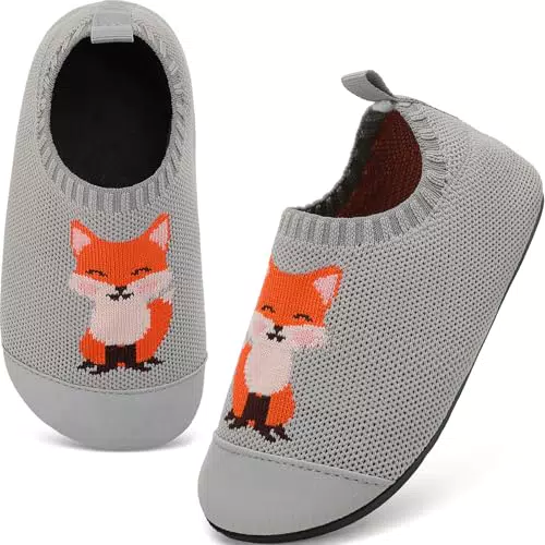 VOLHAL Hausschuhe Kinder Rutschfeste Indoor Pantoffeln für Lauflernschuhe