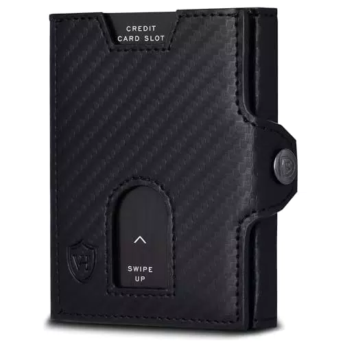 VON HEESEN Slim Wallet mit Münzfach & RFID-Schutz - Mini Geldbörse Herren & Damen - Kartenetui Kreditkartenetui - Portmonee Geldbeutel Portemonnaie klein
