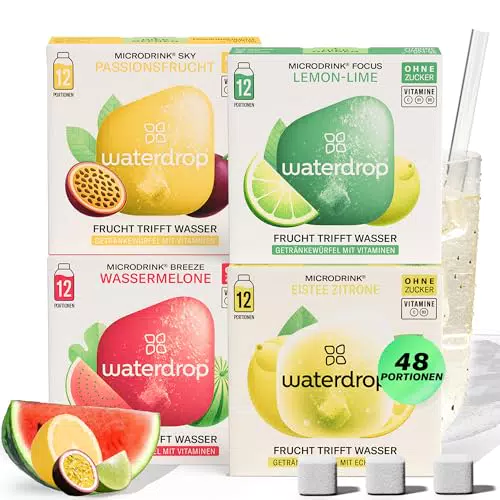 waterdrop® Microdrink Set – Zuckerfreies Getränkpulver mit Vitaminen für Wasser