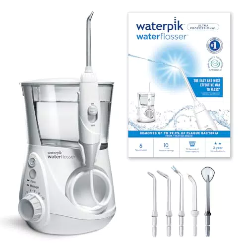 Waterpik Ultra Professional Waterflosser mit 7 Aufsätzen und integriertem Timer