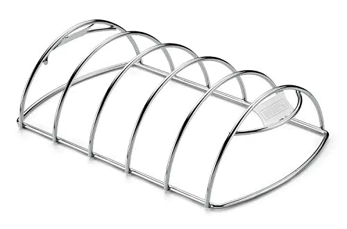 Weber Rippchen Halter, Antihaft-Edelstahl, passt für alle Grilltypen