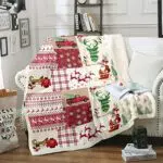 Weihnachten Fleece Decke mit Hirschmotiv - Dekoration für Schlafzimmer und Winterurlaub