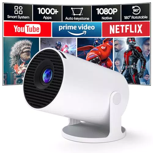 Wielio Mini Beamer 2025 - WiFi, Bluetooth, 1080P, 4K Unterstützung, Android 11