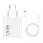 Xiaomi HyperCharge Combo Ladegerät 120 W mit USB-Anschluss und USB-C-Kabel