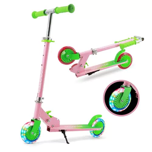 Y-RAIN Kinderroller mit 3 verstellbaren Höhen und LED-Rädern für Jungen und Mädchen
