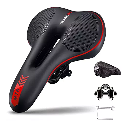 YOUNGDO Fahrradsattel, Gel Fahrradsitz, breiter, weicher