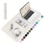 YSAGi Schreibtischunterlage aus Leder - Multifunktionales Mousepad für Büro