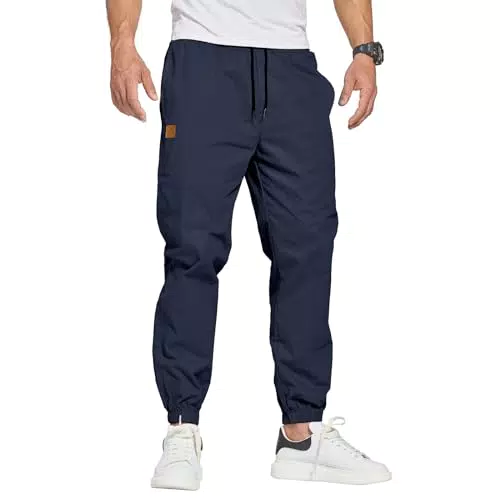 ZOXOZ Herren Chino Jogginghose Sweatpants Baumwolle mit Kordelzug und Taschen