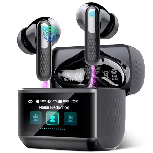 ZYHKON Bluetooth Kopfhörer mit Touchscreen, ANC/ENC Mic und 48H HiFi Stereo