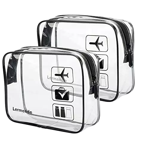 Lermende TSA-geprüfte transparente Kosmetiktasche für Reisen und Handgepäck