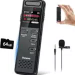 Ponovo Diktiergerät mit Spracherkennung – 100 Std HD Aufnahme für Meetings und Interviews