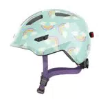 ABUS Kinderhelm Smiley 3.0 - Fahrradhelm mit Licht und tiefer Passform