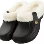 Acfoda Winter Garten Clogs Damen Gefüttert Lammfell Plüsch Hausschuhe