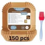 Air Fryer Heißluftfritteuse Backpapier mit Silikonbürste - Antihaft Einlagen