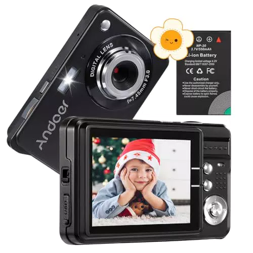 Andoer Digitalkamera 18MP HD Video Camcorder mit 8x Zoom und Anti-Shake