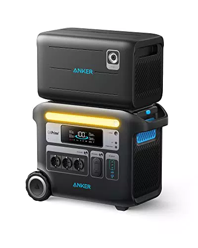 Anker SOLIX F2000 tragbare Powerstation mit 4096Wh LiFePO4 und 3 AC Steckdosen