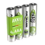 ANSMANN Akku AAA 550 mAh NiMH wiederaufladbare Batterien mit geringer Selbstentladung