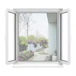 Apalus Fliegengitter Fenster - Insektenschutz mit Klettband - Einfache Montage - Weiß