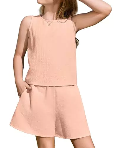 Arshiner Mädchen Outfits Sommer Mode Ärmelloses Tank Top mit Shorts