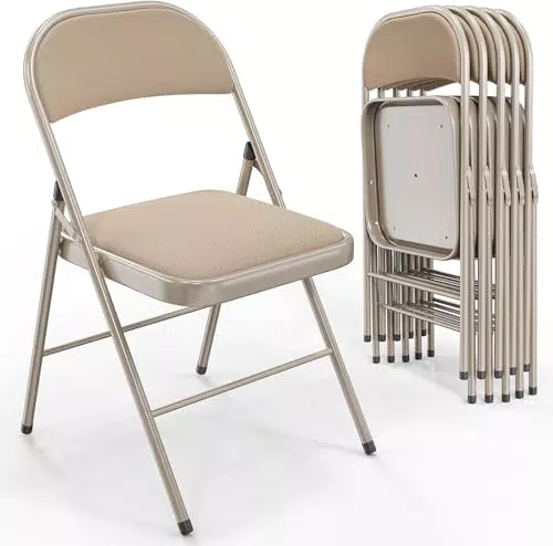 Asdsed Klappstuhl - Hochbelastbarer Metallstuhl für Innen- und Außenbereich