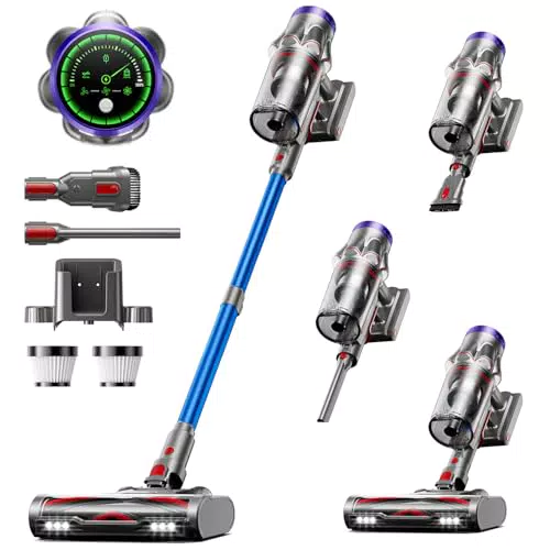 Avalsor Akku Staubsauger 48000Pa, kabelloser Staubsauger mit Anti-Tangle-Bürste