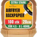 Heißluftfritteuse Backpapier, ungebleicht, antihaft, wasserdicht, ölfest