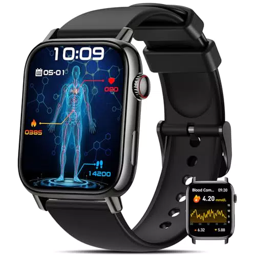 BANLVS Smartwatch für Herren und Damen mit Bluetooth, ECG, HRV und 150+ Sportmodi