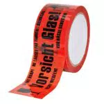 Baytronic PP Warn-Klebeband Vorsicht Glas 66m x 50mm - Sicherheitsband für Hersteller