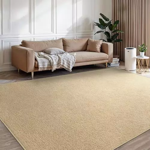 BEIMO Waschbarer Teppich Wohnzimmer Kurzflor Anti-Rutsch Modern Design