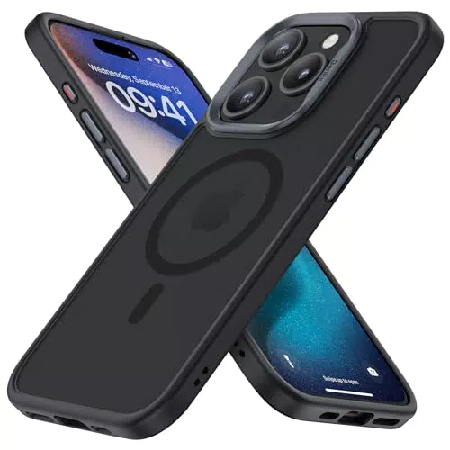 BENKS iPhone 15 Pro Hülle mit MagSafe, stoßfest und transparent matt