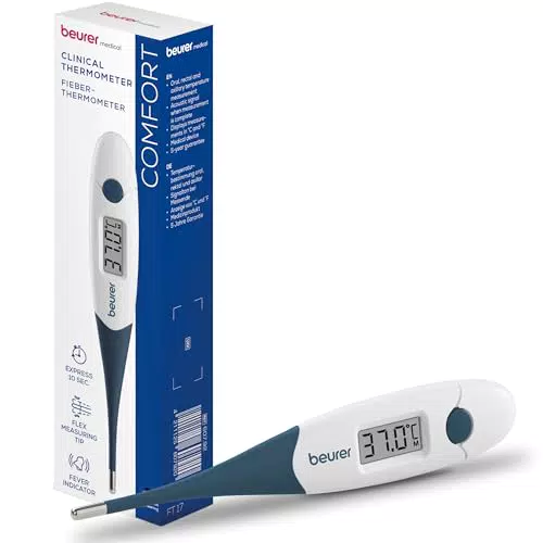 Beurer FT 17 digitales Fieberthermometer mit flexibler Messspitze für alle Messungen