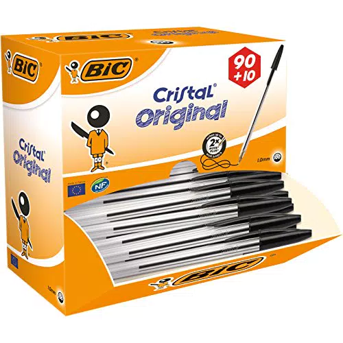 BIC Cristal Original Kugelschreiber, 0,4 mm – Ideal für Büro und Schule