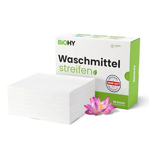 BiOHY Waschmittel Blätter – Nachhaltiges, biologisch abbaubares Waschpapier
