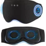 Bluetooth Schlafmaske mit Kopfhörern – Lichtblockierende Augenmaske für Reisen