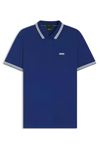 BOSS Herren Poloshirt aus Baumwoll-Piqué mit Kontrast-Logo