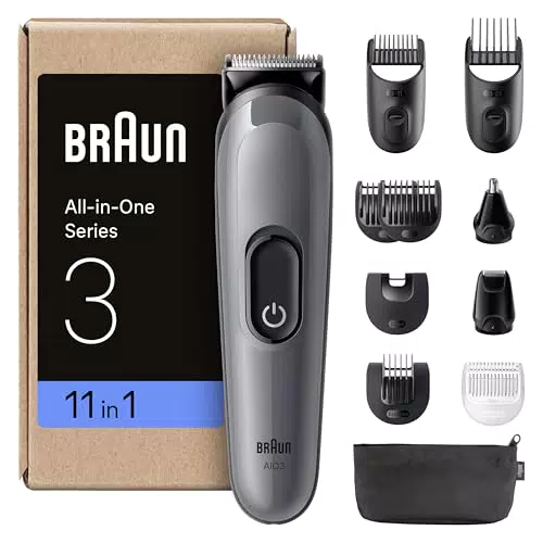 Braun All-in-One Trimmer Set AIO3565 - 11-in-1 Haarschneidemaschine für Bart und Gesicht