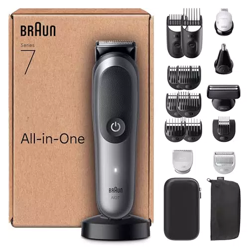 Braun All-in-One Trimmer Set AIO7585 – 18-in-1 Haarschneidemaschine und Barttrimmer