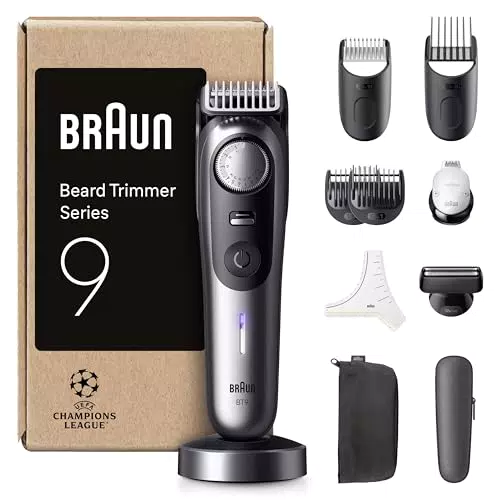 Braun Barttrimmer Series 9, mit 14 Barber-Tools, Power Boost & Lebenslang scharfe ProBlade Klinge