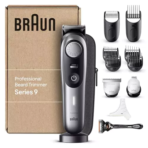 Braun BT9420 Barttrimmer mit 40 Einstellungen und kabelloser Laufzeit