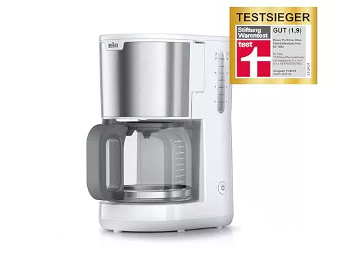 Braun Kaffeemaschine KF 1500 WH - Filterkaffeemaschine mit OptiBrew-System