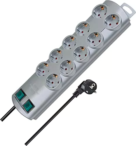 Brennenstuhl Primera-Line, Steckdosenleiste 10-Fach Silber