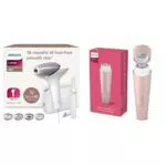 Philips Lumea IPL 8000 Haarentfernungsgerät BRI949/00 + Gesichtshaarentferner BRR454/00