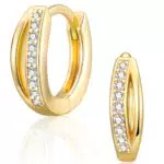 CERSLIMO Creolen Silber 925 mit Zirkonia – Unendlichkeit Ohrringe Schmuck