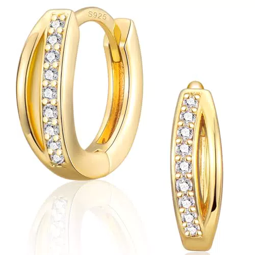 CERSLIMO Creolen Silber 925 mit Zirkonia – Unendlichkeit Ohrringe Schmuck