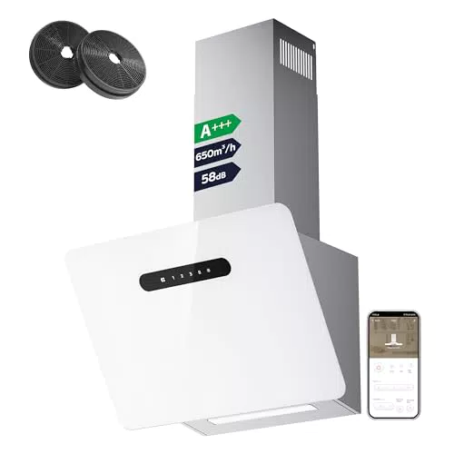 CIARRA CBCW6736K Dunstabzugshaube 60cm Umluft SensorTouch 650m³/h Edelstahl