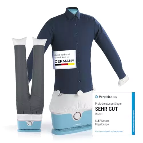 CLEANmaxx Hemdenbügler PRO mit Hosenaufsatz – Innovatives Bügelgerät für Hemden und Blusen