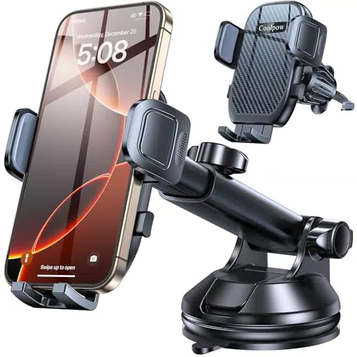 Coolpow Handyhalterung Auto – 4 in 1 KFZ Halterung für iPhone 17 Pro Max und Smartphones