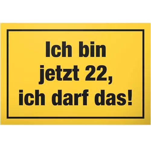 DankeDir! Schild 22. Geburtstag - Geschenkidee für Männer und Frauen