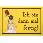 DankeDir! Schild zur Abschlussfeier - Glückwunschkarte für Studienabschluss